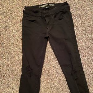 Ripped black american eagle jeans